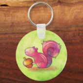 Porte-clés Porte - clé d'écureuil rose (Recto)
