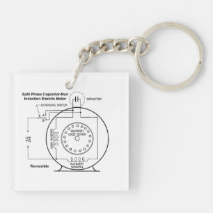 Porte-clés Porte - clé d'électricien avec Diagrammes de moteu