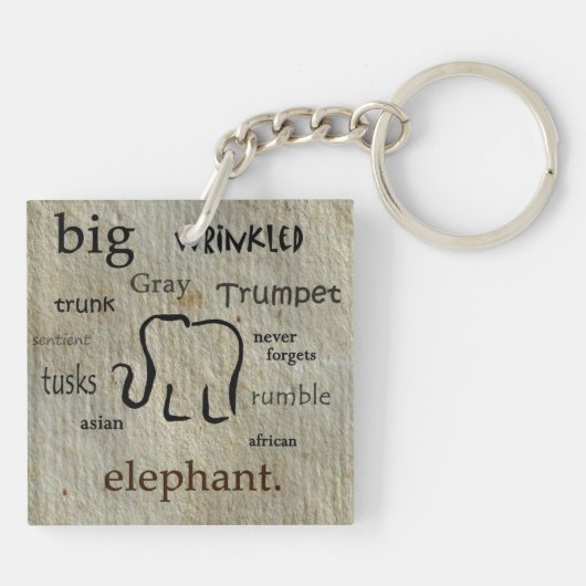 Porte-clés Porte - clé d'éléphant (Dos)