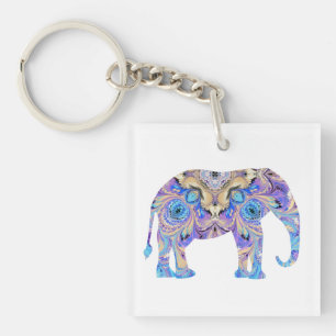 Porte-clés Porte - clé d'éléphant de kaléidoscope
