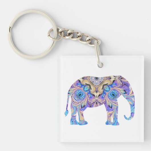 Porte-clés Porte - clé d'éléphant de kaléidoscope (Devant)