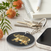 Porte-clés Porte - clé d'éléphant d'or (Devant droit)