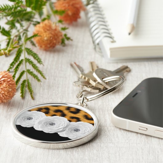 Porte-clés Porte - clé d'empreinte de léopard (Côté)