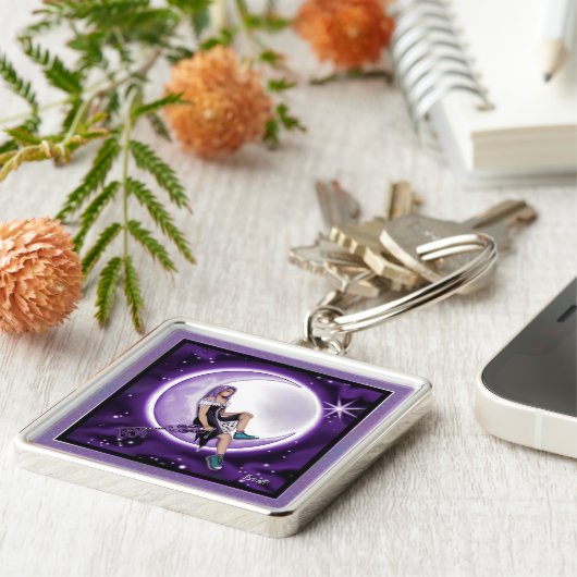 Porte-clés Porte - clé d'enfant pourpre lune (Côté)