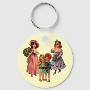 Porte-clés Porte - clé d'enfants victorien d'art vintage