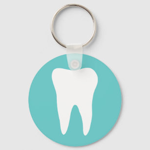 Porte-clés Porte - clé dentaire avec logo de dent blanche