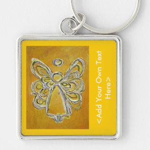 Porte-clés Porte - clé des ailes d'Ange Jaune