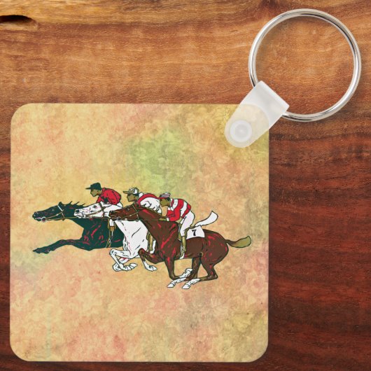 Porte-clés Porte - clé des chevaux de course (Verso)