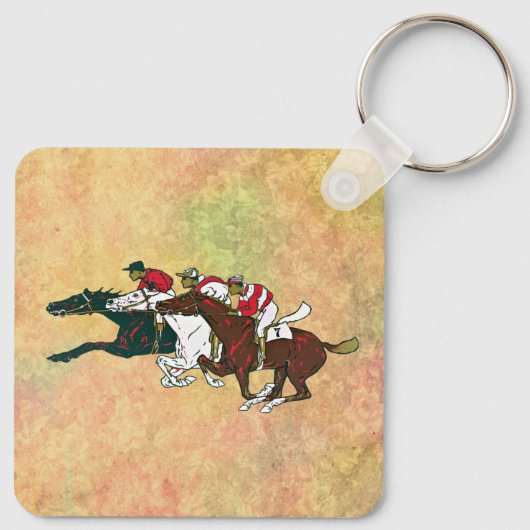Porte-clés Porte - clé des chevaux de course (Dos)
