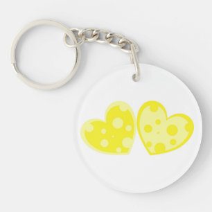 Porte-clés Porte - clé des Coeurs Jaunes
