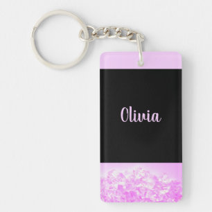 Porte-clés Porte - clé des diamants de la lavande rose