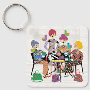 Porte-clés Porte - clé des oiseaux Mah Jongg