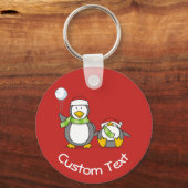 Porte-clés Porte - clé des pingouins de Noël (Recto)