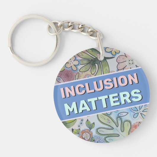Porte-clés Porte - clé des questions d'inclusion (Devant)