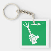 Porte-clés Porte - clé des signaux d'électricité de prudence (Devant)