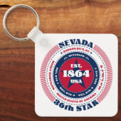 Porte-clés Porte - clé d'État du Nevada (Recto)