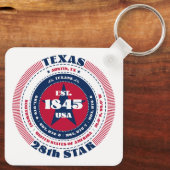 Porte-clés Porte - clé d'État du Texas (Verso)