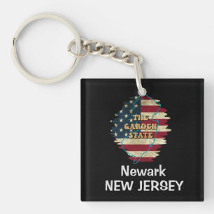 Porte-clés Porte - clé d'état New Jersey personnalisé