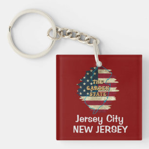 Porte-clés Porte - clé d'état New Jersey personnalisé