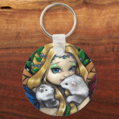 Porte-clés porte - clé "Deux furets" (Recto)