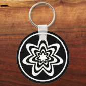 Porte-clés Porte - clé d'explosion florale, Noir (Recto)