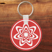 Porte-clés Porte - clé d'explosion florale, rouge vif (Recto)