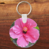 Porte-clés Porte - clé d'Hibiscus rose (Recto)