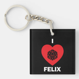 Porte-clés Porte - clé d'I <3 Felix (foncé)
