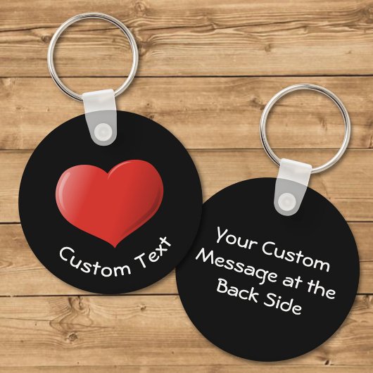 Porte-clés porte - clé d'icône de coeur 3D