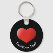Porte-clés porte - clé d'icône de coeur 3D (Recto)