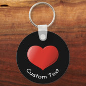 Porte-clés porte - clé d'icône de coeur 3D (Recto)