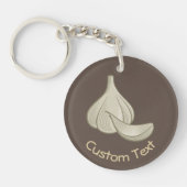 Porte-clés Porte - clé d'icône de coupe d'ail (Devant)