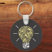 Porte-clés Porte - clé d'idée d'ampoule (Recto)