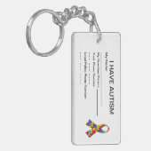 Porte-clés Porte - clé d'identification d'autisme (Devant gauche)