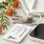Porte-clés Porte - clé d'identification d'autisme (Devant droit)