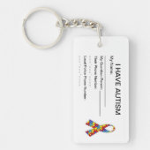 Porte-clés Porte - clé d'identification d'autisme (Devant)