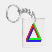 Porte-clés Porte - clé d'illusion du triangle optique (Devant gauche)