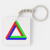 Porte-clés Porte - clé d'illusion du triangle optique (Dos)
