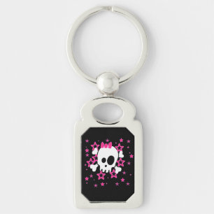 Porte-clés Porte - clé d'illustration de crâne noir