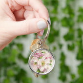Porte-clés Porte - clé d'image numérique de fleurs (main)