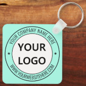 Porte-clés Porte - clé d'informations sur le nom du logo d'en (Verso)