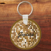 Porte-clés Porte - clé Disco Ball personnalisé Brown (Recto)