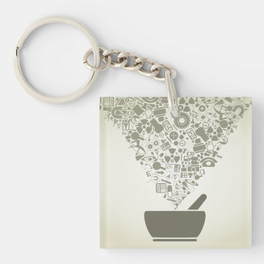 Porte-clés Porte - clé d'objets scientifiques (Devant)