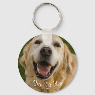 Porte-clés Porte - clé d'or de golden retriever de "séjour"