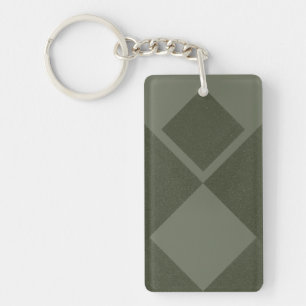 Porte-clés Porte - clé double diamant Moss Green - Personnali
