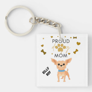 Porte-clés porte - clé double face acrylique "CHIHUAHUA".