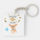 Porte-clés porte - clé double face acrylique "CHIHUAHUA". (Dos)