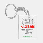 Porte-clés Porte - clé (double face) de carré (Devant gauche)