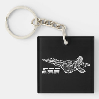 Porte-clés Porte - clé (double face) de carré de F-22 RAPTOR