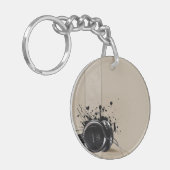 Porte-clés Porte - clé (double face) de cercle (Devant gauche)